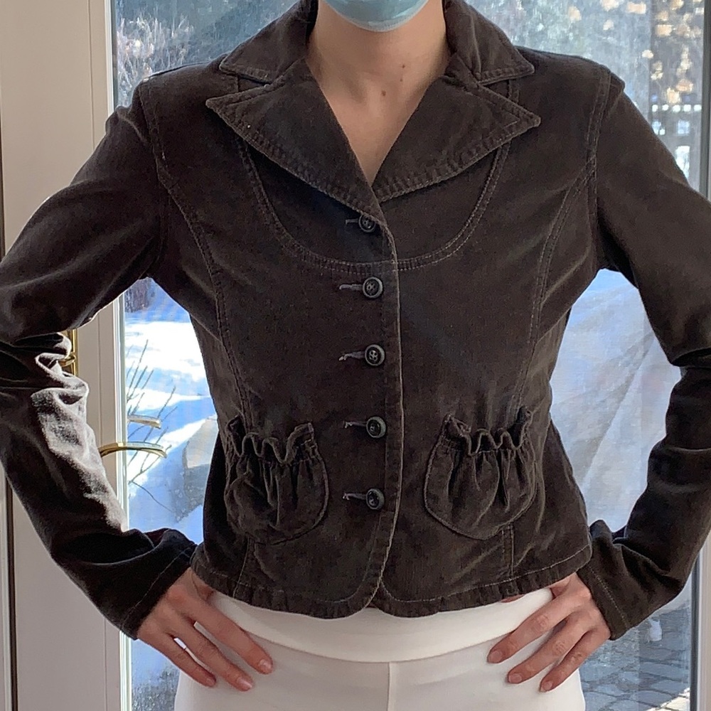 Olive Brown Small Wale Corduroy Jacket